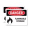 Signmission Flammable Storage Danger Sign, Plastic, 14in W x 10in L, 2PK OS-2PACK-DS-P-1014-L-2015 - alternate 1